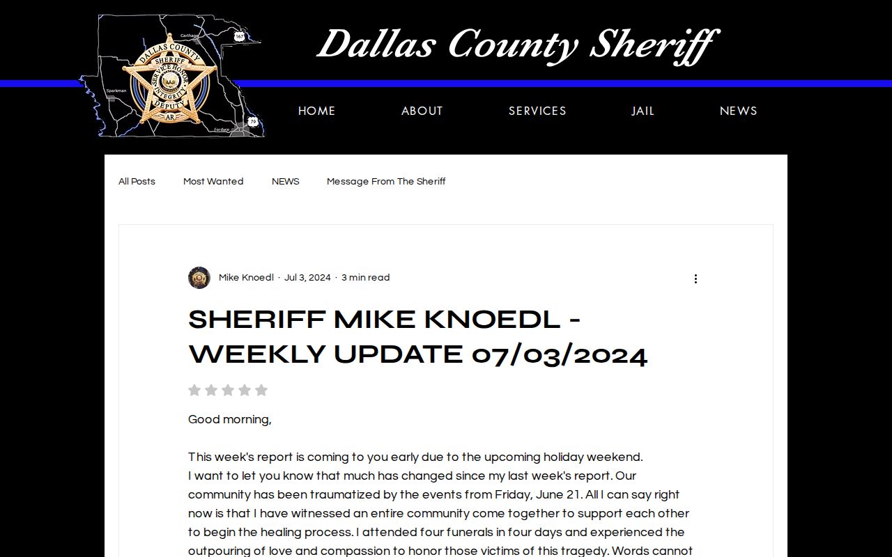 Dated Dallas County sheriff arrest report archive